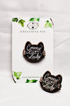 Exclusive: Lady Dinah's Wooden Pin Badge - Lady Dinah's Cat Emporium